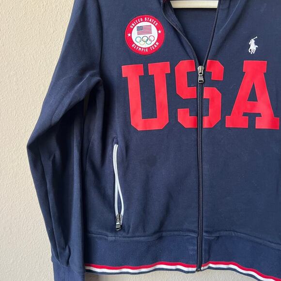 Ralph Lauren Polo x Team USA 2020 Navy Track Jacket Size S - Picture 6 of 9